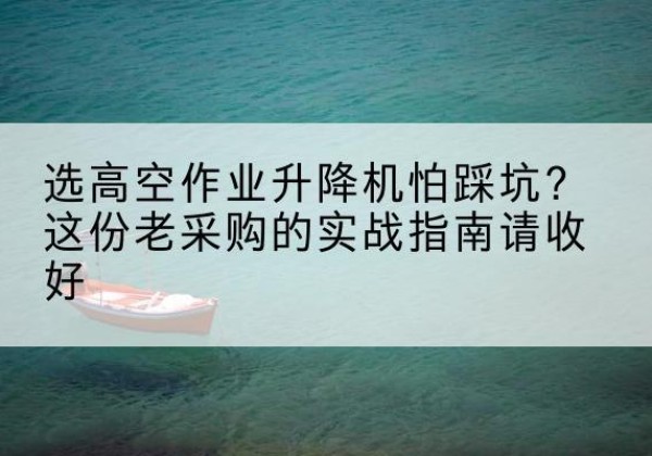 神农架林区高空作业升降机厂家推荐-选高空作业升降机怕踩坑？这份老采购的实战指南请收好